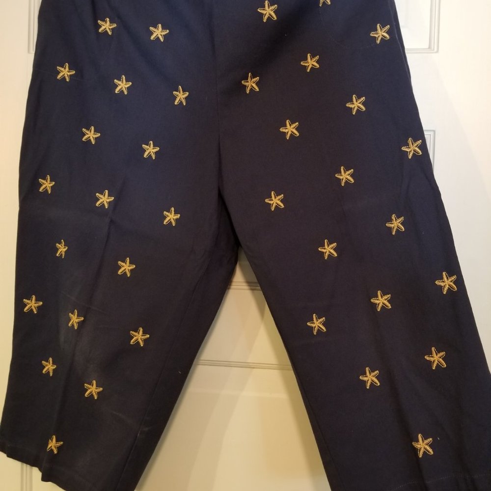 Quacker Factory star-spangled capris pants!